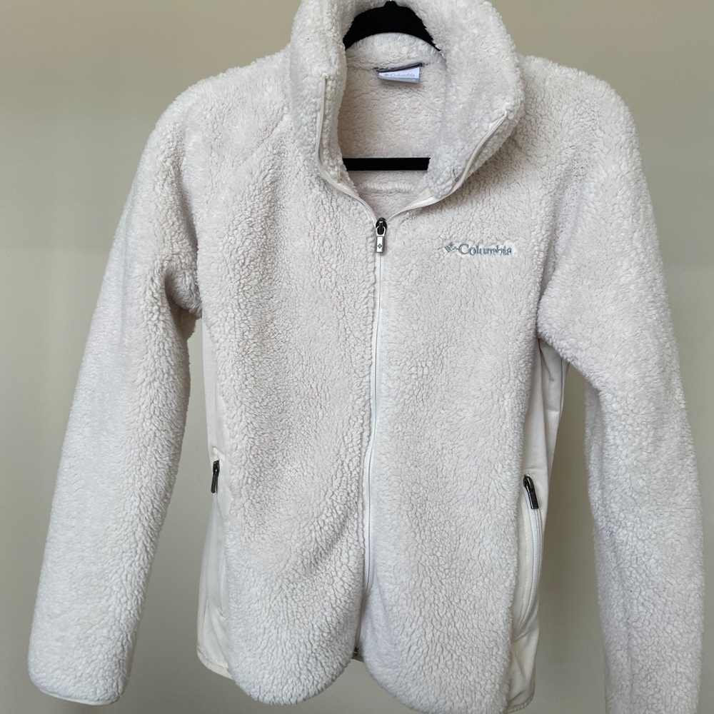 Columbia White Fleece Jacket